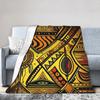 African ethno African Art Black And Gold Knitted Blanket Flannel Super Warm Throw Blanket for Car Sofa Couch Bedroom Quilt
