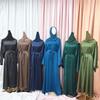 Loriya Plus Size Solid Color Long Robe Dress SWLR503 - Multi-Color Turkey Design