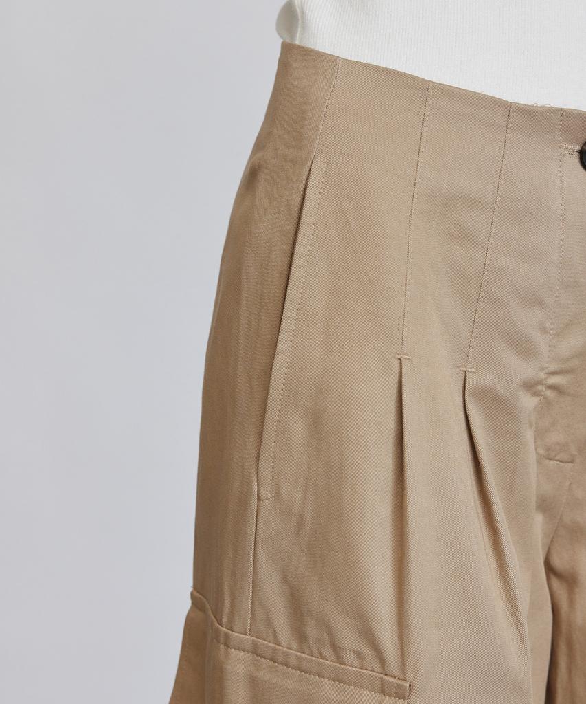 ITOV SEOUL Cotton Tuck Cargo Pants Be