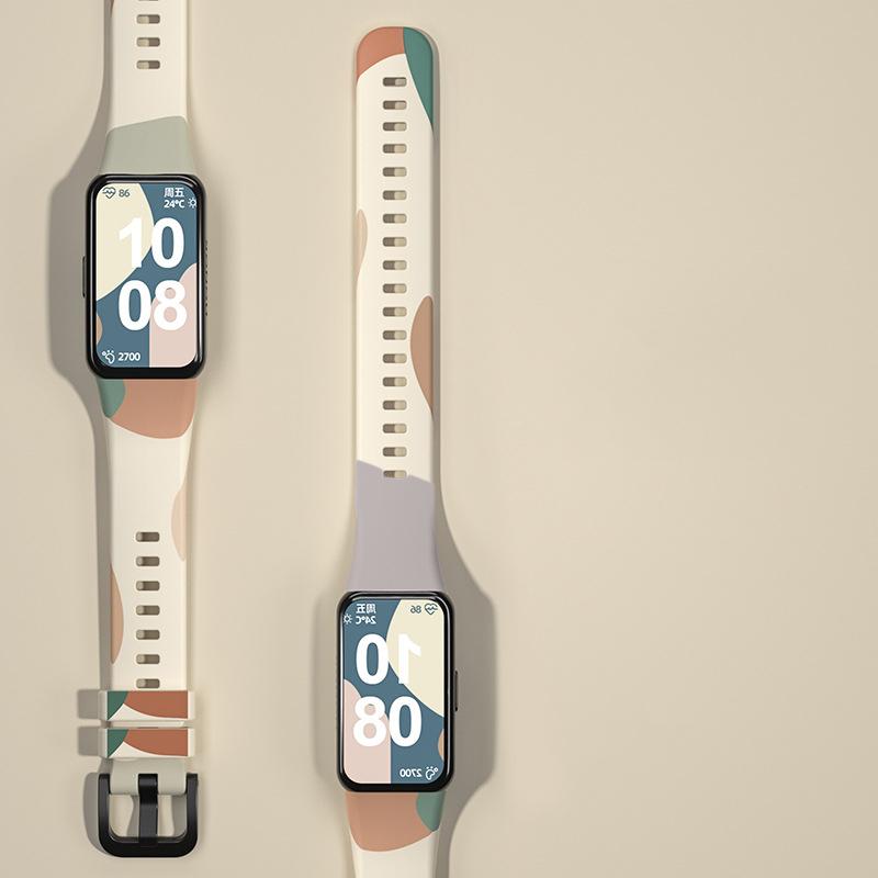 

Ремінець Morandi для Huawei Band 7 6 6 pro Honor Band 6 Smart Watch Replacement Bracelect Belt for Huawei Band 7 6 Wriststrap Honor Band 6 фіолетовий