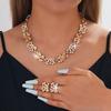 Pearl Necklace and Earrings Two-piece Set, High-end Fashion Vintage Earrings, Collarbone Chain for Women