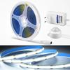 Super jasné COB LED páskové světlo Chytrý PIR pohybový senzor 220V 110V až 12V DC Flexibilní lampová páska pro dekoraci kuchyňského šatníku