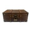 Decorative Wooden Box Lockable Treasures Chest with Lock for Jewelry Keepsakes Storage Container Photography Prop