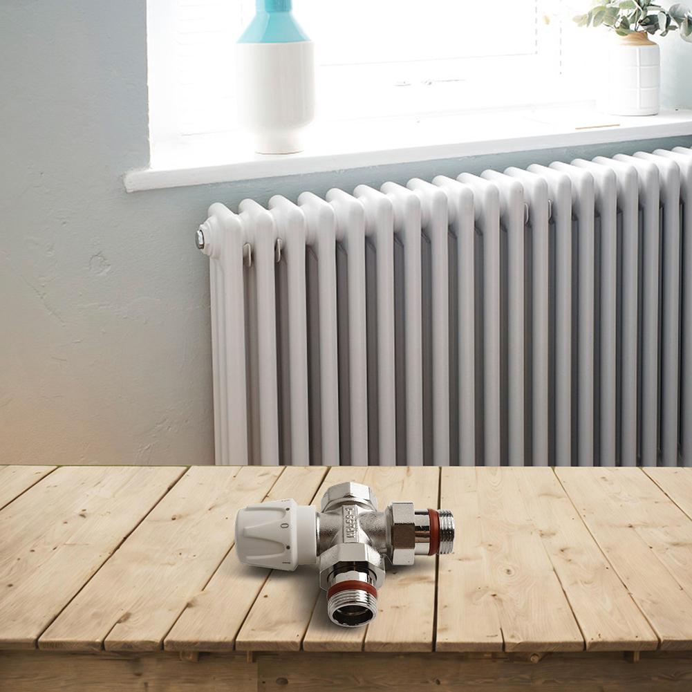 Valvola Termostatica a 3 Vie per Radiatori Ottone DN20 Valvola Termostatica per Radiatore con Tenuta Stagna e Flusso d'Acqua Fluido