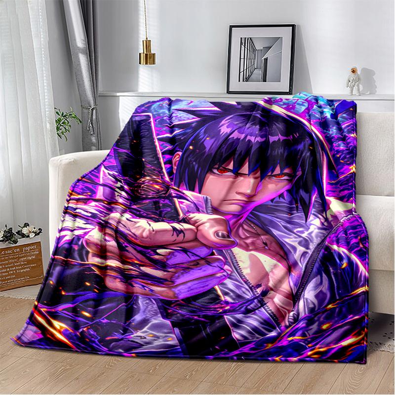 3D N-Naruto Kreskówka Anime I-Itachi Koc Flanelowy Miękki Ciepły Koc Rzutowy do Sypialni Salonu Łóżka Podróży Kempingu Pikniku Dziecko