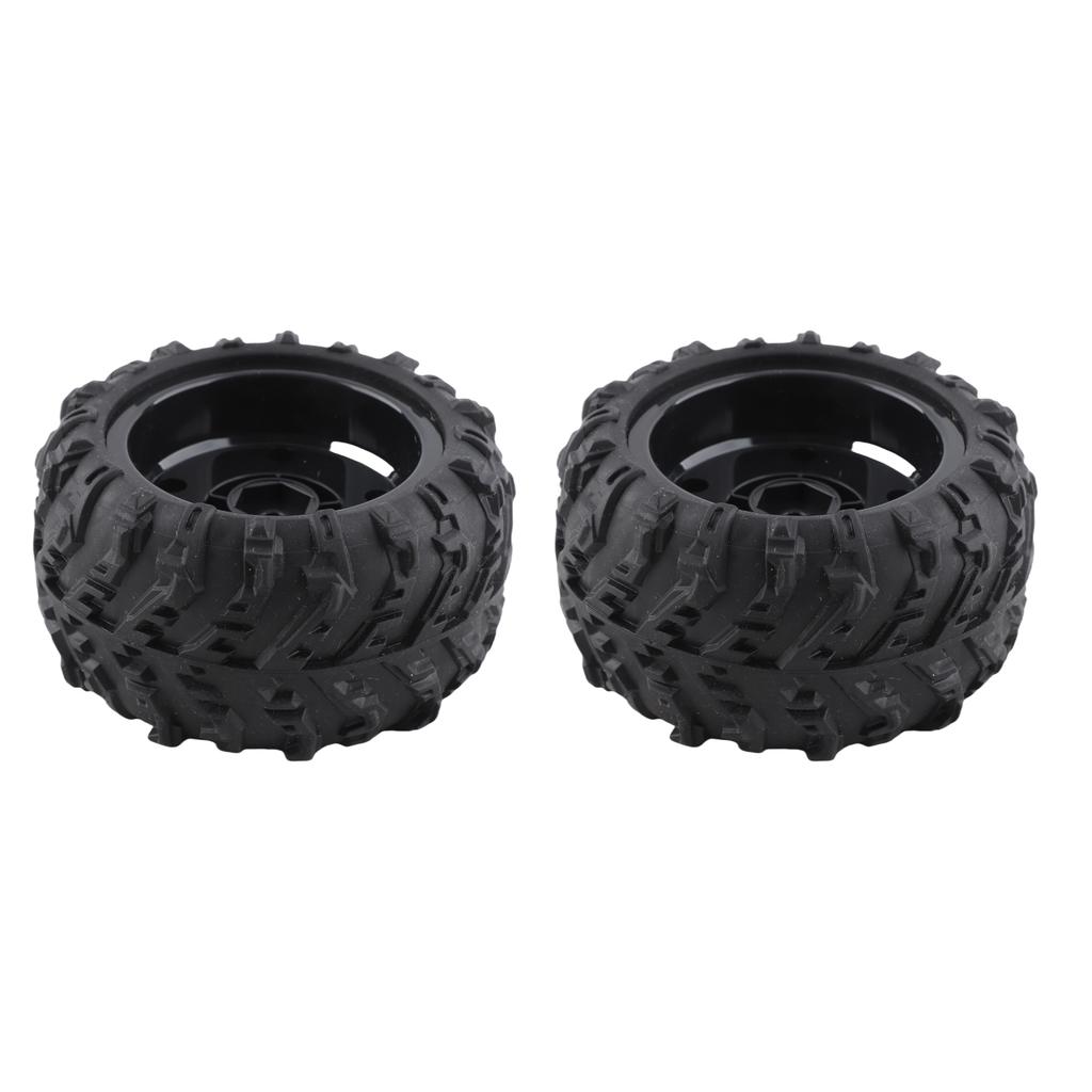 2 Pcs 85mm RC Car Tire 47mm Width 12mm Hex Adapter Rubber Car Replacement Tyres for SCY 16101 16102 1 16 RC Car