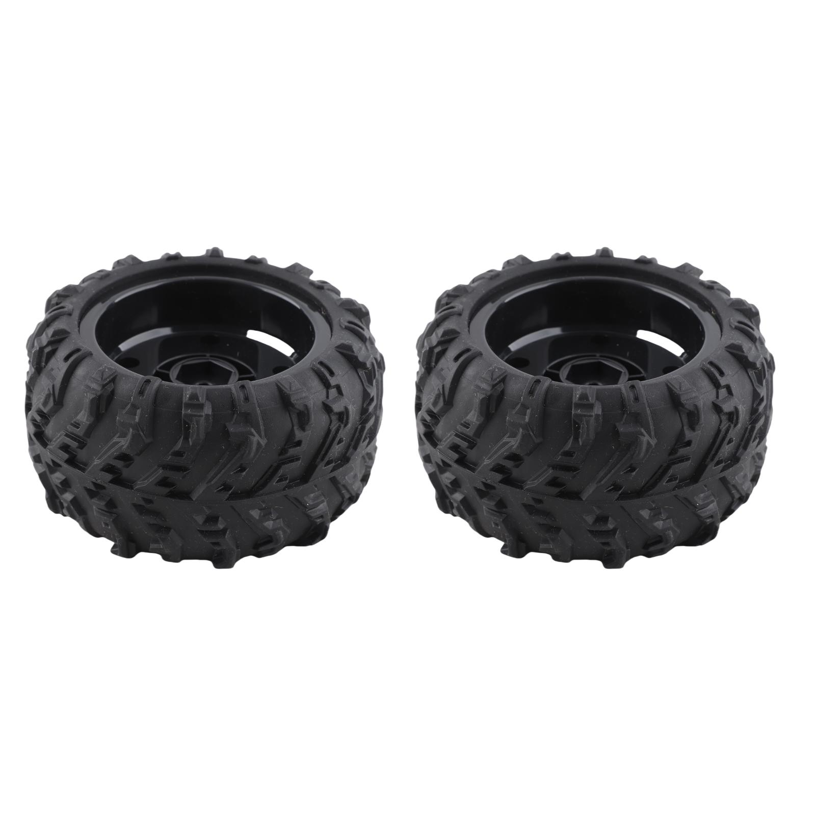 

2 Pcs 85mm RC Car Tire 47mm Width 12mm Hex Adapter Rubber Car Replacement Tyres for SCY 16101 16102 1 16 RC Car
