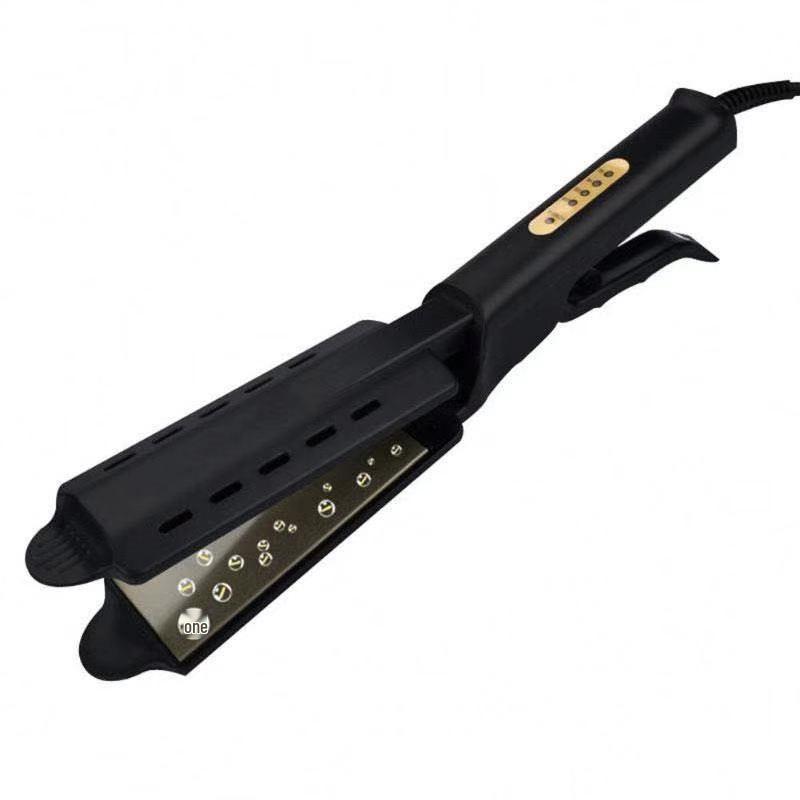 Steam Hair Straightener Flat Iron: Damage-Free, Four Temperature Settings, Ideal for Bangs and Styling