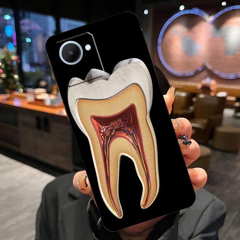 Human Tooth Anatomy Case For Realme 12 Pro Plus 11 13 14 15 GT6 GT7 Pro C55 C51 C53 C25 C63 C61 C65 C67 C71 C75