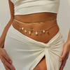Holiday Style Imitation Pearl Starfish Scallop Shell Conch Waist Chain, Sexy Snake Bone Chain Body Chain