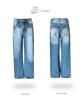 2025 Spring High-Waist Wide-Leg Jeans for Women - Floor-Length Slim Drape Style