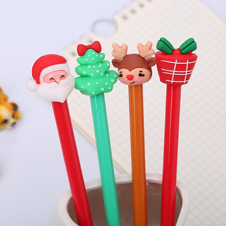 Christmas Cartoon Water-Based Pen - Creative Student Black Sign Pen