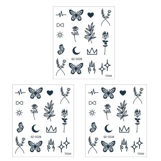 Yousheng 3Pcs Waterproof Tattoo Sticker for Men Women, Face Body Arm Chest Shoulder Thigh Waist Temporary Tattoo Decal, Long Lasting Body Art Fake