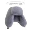 Faux Fur Earflap Cap Thickened Ear Protection Hats Fashion Bomber Hat  Cycling Skiing