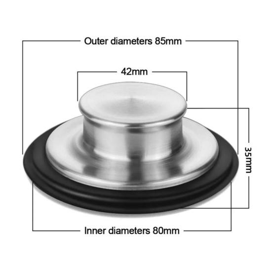 2Pcs Sink Cover Stainless Steel Kitchen Sink Plug Set Pipe Protection Odor-resistant Sink Drain Stopper for Home