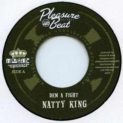 

7-дюймовая пластинка NATTY KING / RAS JUDAH - Dem A Fight / One Love Affair PBR012 Pleasure Beat R 2007 Германия Регги, Ска и Даб