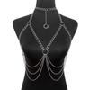 Multi-layer Women Body Chain Metal Bra Body Jewelry Trendy Bikini Waist Chain  Costume Accessories