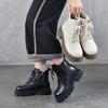 Johnature Genuine Leather Wool Boots Thick And Warm Women's Cotton Shoes Thick Soles Anti Slip Short Boots