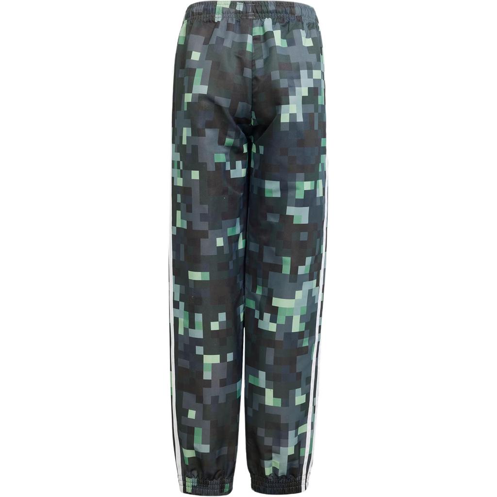 adidas Originals X Minecraft Collaboration Brand Logo Comfortable Versatile Striped Cuffed Loose Fit Kids Sports Pants Summer Men Bottoms JZ9935