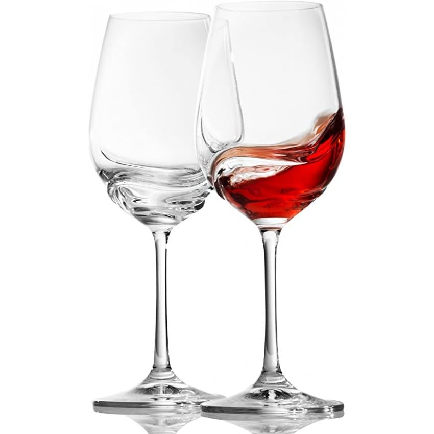 Bohemian Glass TURBULENCE Wine Glasses, Set of 2, 350ml, 40774-350-2