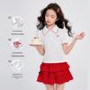 Yuan Yuan Princess Girls' Summer Embroidered Polo T-Shirt
