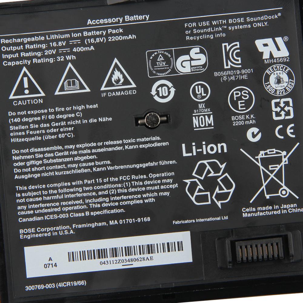 Batería de Litio Recargable Para BOSE SoundDock SoundDock SoundLink Air 300769-001 300768-003 300770-001 Batería de Altavoz 2200mAh