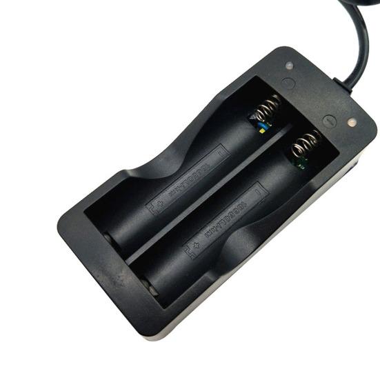 US/EU Plug Double Slots 18650 Lithium Battery Charger Adapter with LED Indicator