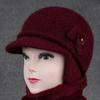 Hat Ladies Ear Protector Warm Wool Hat Winter Grandma Fleece Cold Hat