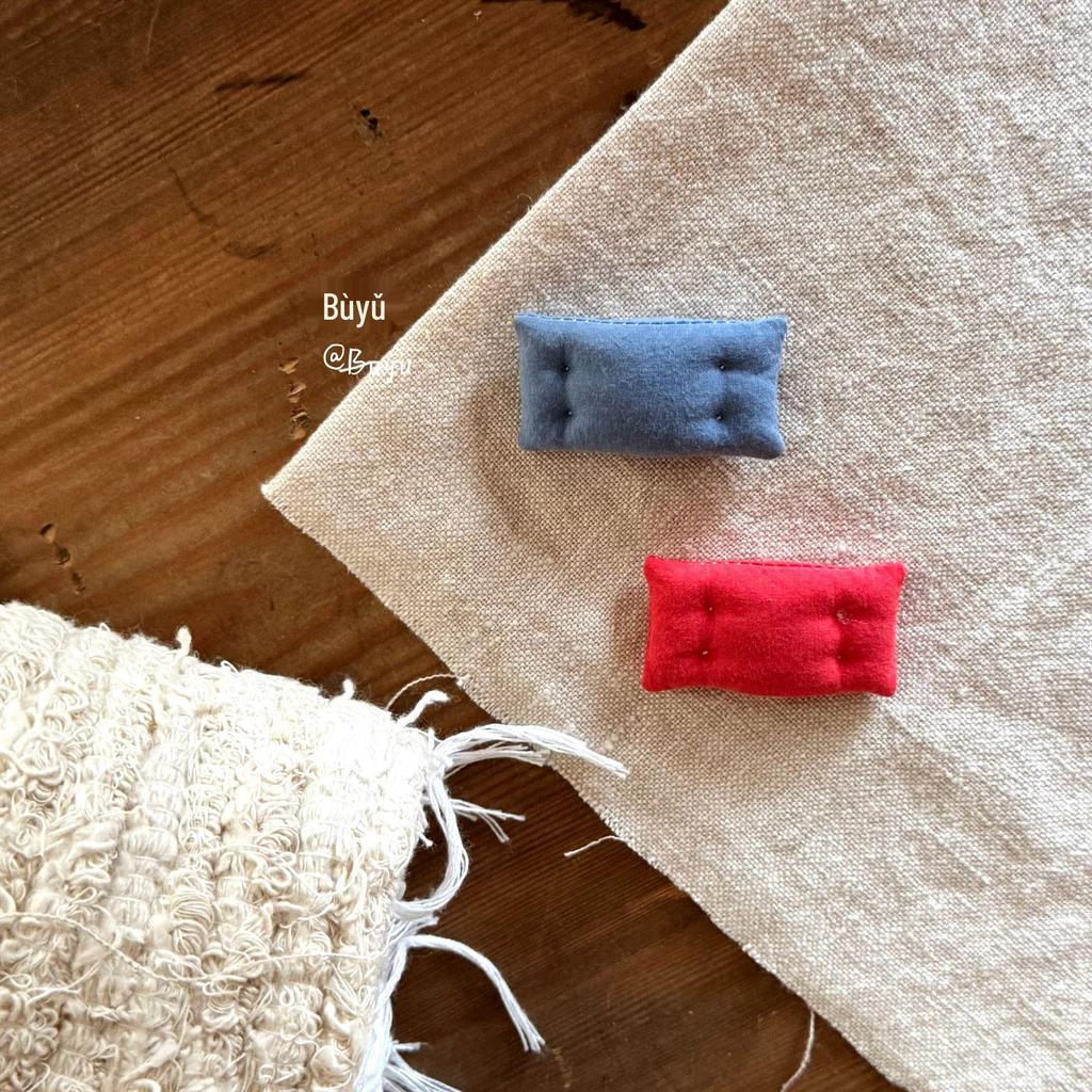 Nian Nian Colorful Fabric Square Hair Clip for Children