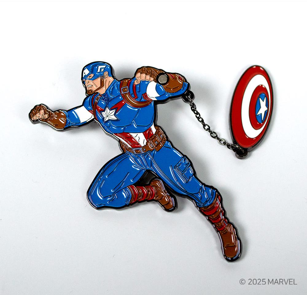 Iknowk Disney Marvel Captain America Shield Chain Magnet Badge