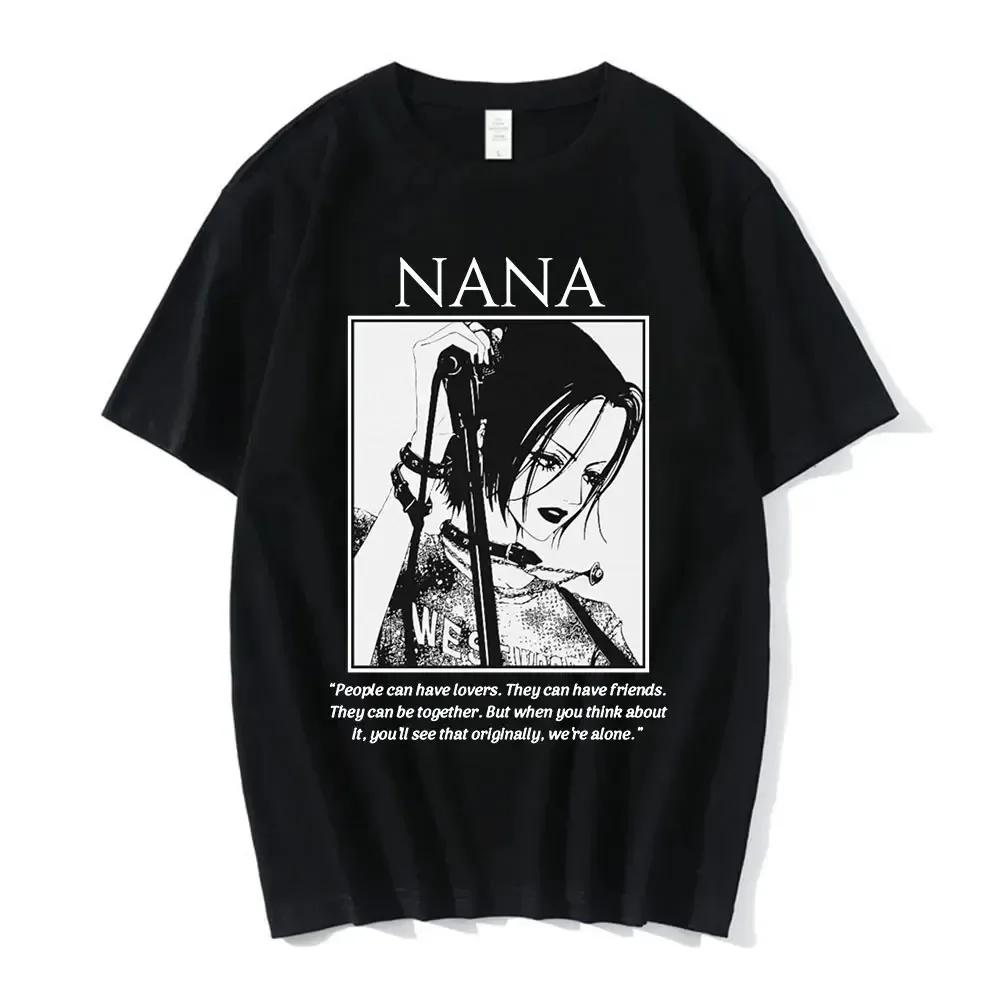 Anime Nana Osaki Printed Cartoon Anime Cotton T-Shirt Men's Short Sleeve Cotton Large Harajuku Streetwear Fashion Men's T-Shirt
