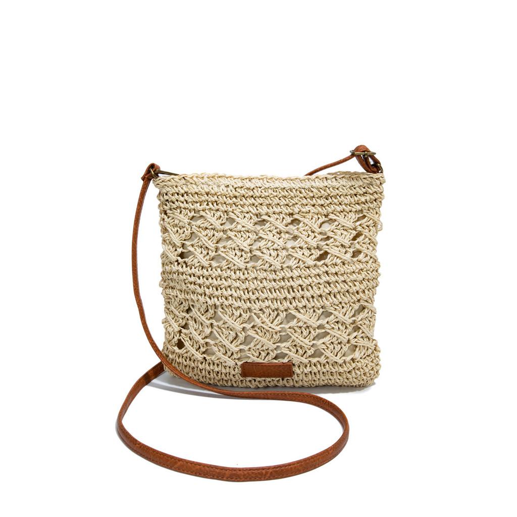 Simple Solid Color Casual Woven Shoulder Crossbody Bags For Daily Urban Style Women