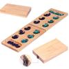 Pine Wood Gemstone Mancala Board: Educational Toy for Spatial Thinking