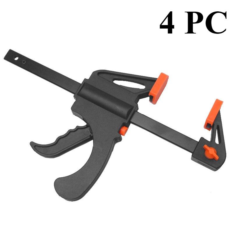 Holzbearbeitung Werkbank F-Klammer Clip-Set Schnellratsche Schnellspanner Holzbearbeitung DIY Schreiner-Gadget Handwerkzeuge