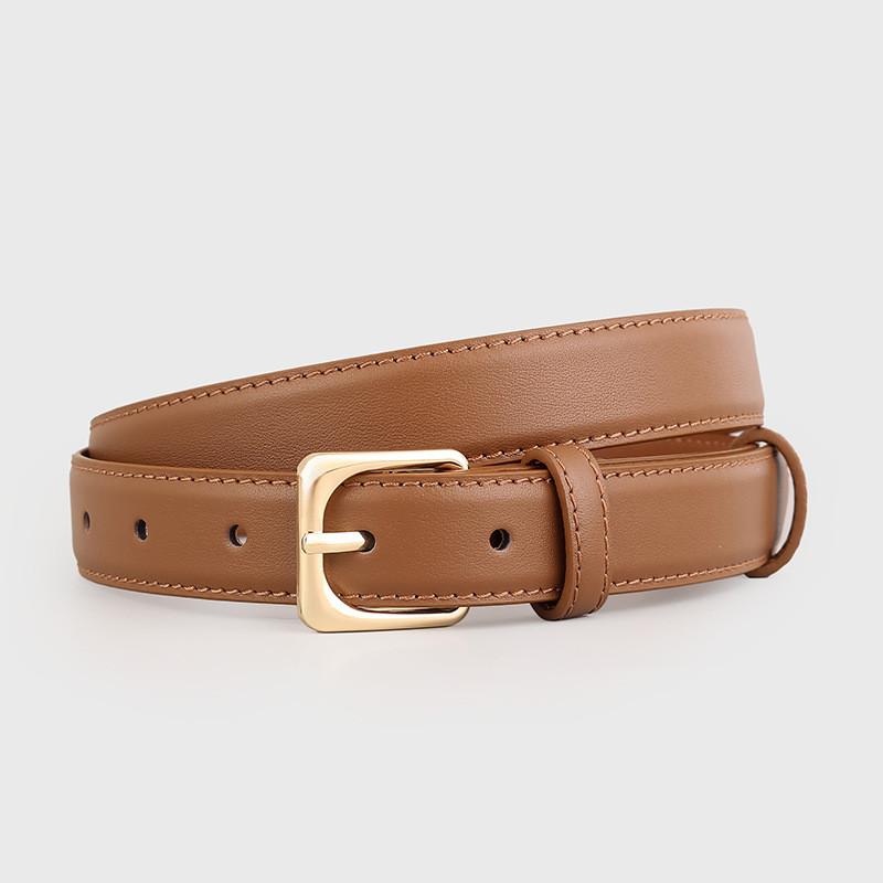 Elegant Genuine Leather Womens Belt For Jeans And Casual Wear With Alloy Buckle