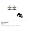 CHANEL Stud Earrings Unisex Silver AB-25B-078