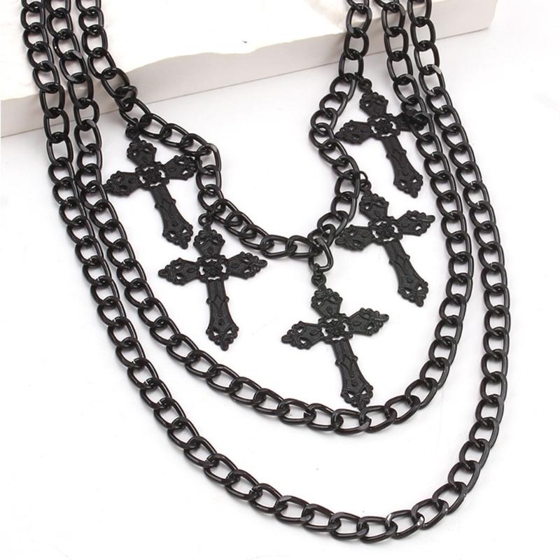Pants Chain with Hollowed  Cross Wallet Chain Adult Jeans Pocket Chain Hiphop Rock Style Chain for Fashion Enthusiasts