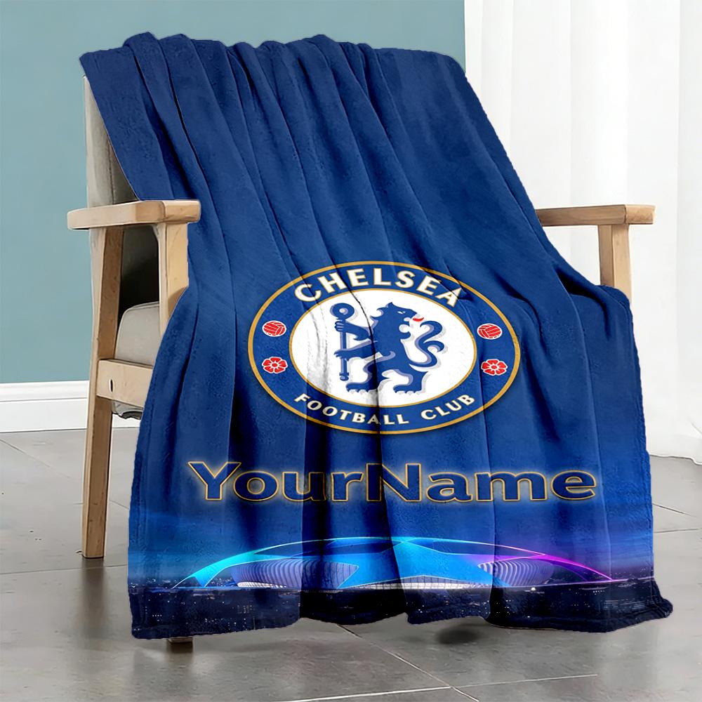 Chelsea Customize Your Name Blanket Lightweight Customizable Blanket Ultra-Soft Perfect for Bedding Couch Picnics Seaside Ideal for All Seasons