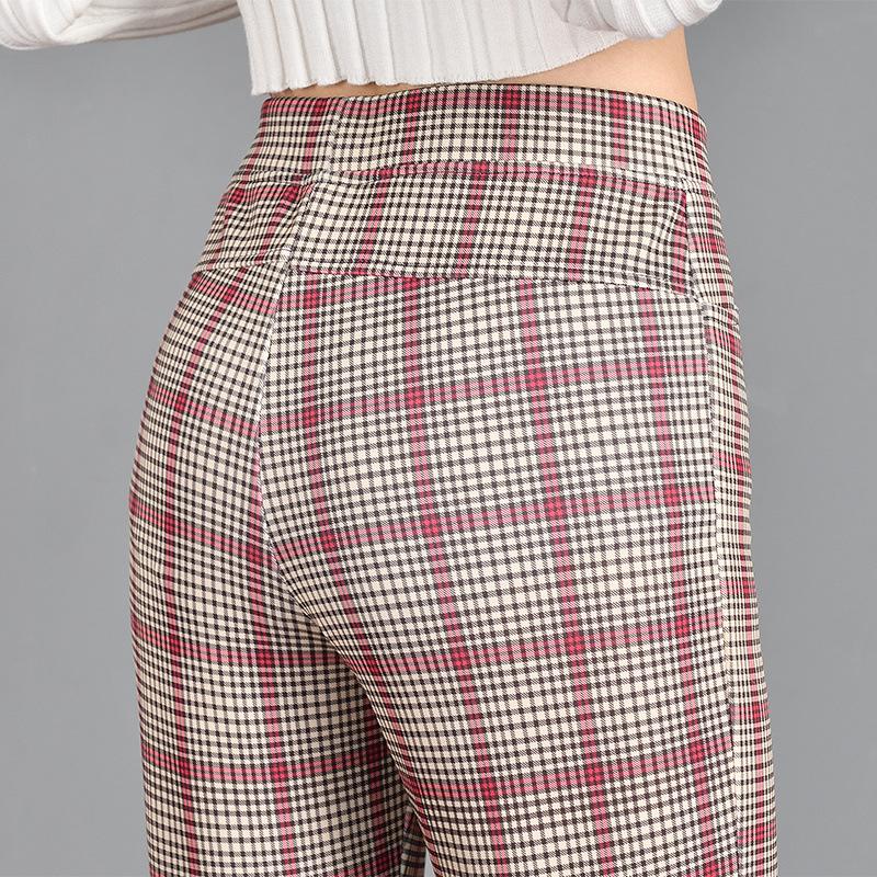 Elastische Taille Dicke Karohosen für Damen - Herbst/Winter 2025 Schlankmachender Trendiger Stil