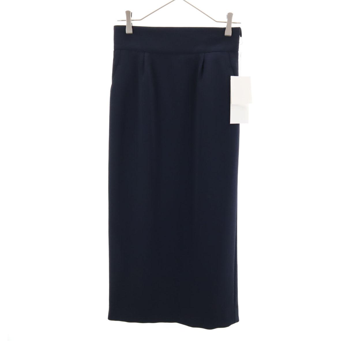 

неиспользованная Mame Kurogouchi сделано в Японии А-силуэт длинная юбка 2 темно-синяя женская б/у