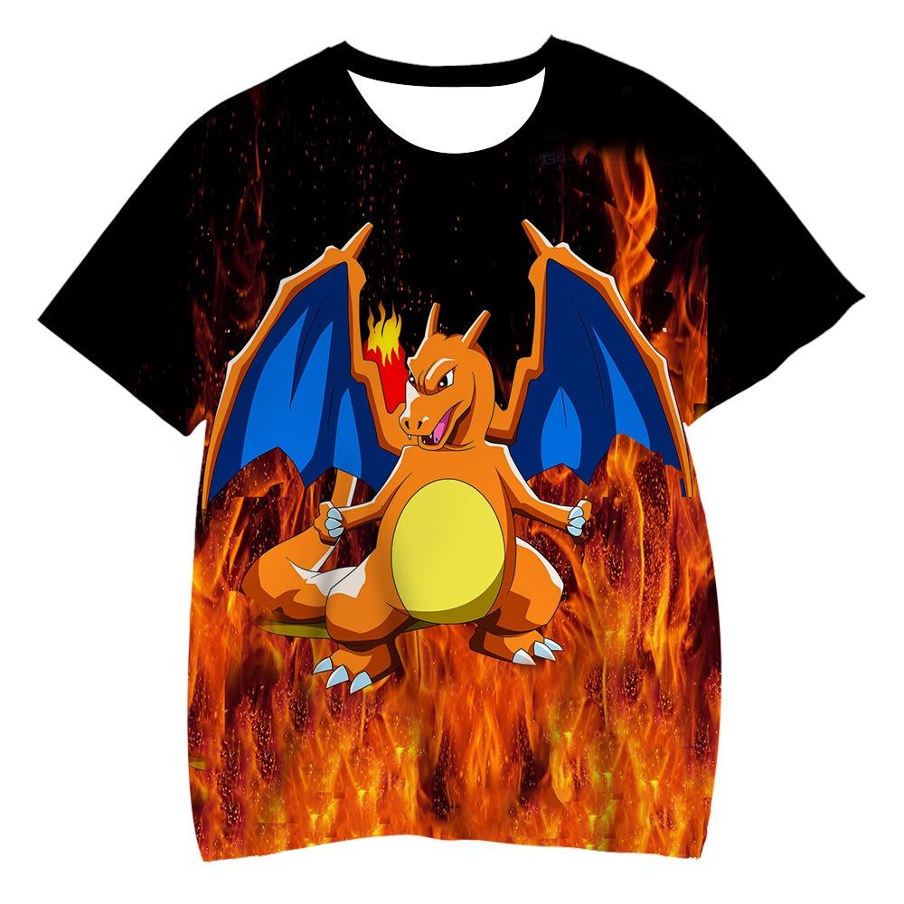 Koszulki dziecięce Topy dla dzieci Koszulka Pokemon Chłopcy Krótki rękaw Koszulka Pikachu Ubrania dla dziewczynek T-shirty Letnie Codzienne noszenie Koszulka dla dziewczynki
