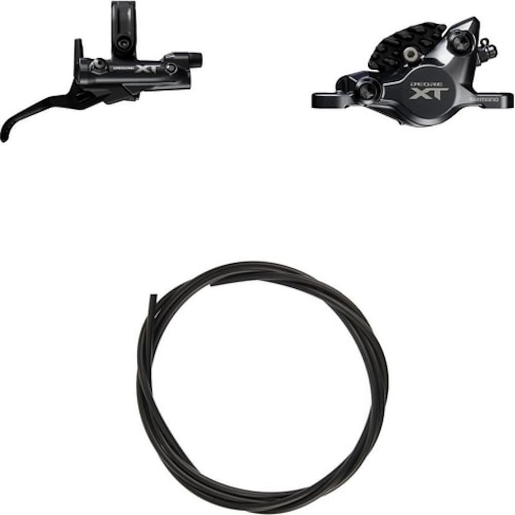 SHIMANO BL-M8200/BR-M8200 Brake J-Kit, Right Lever/Front Brake, 1000 mm, Finned Metal Pads