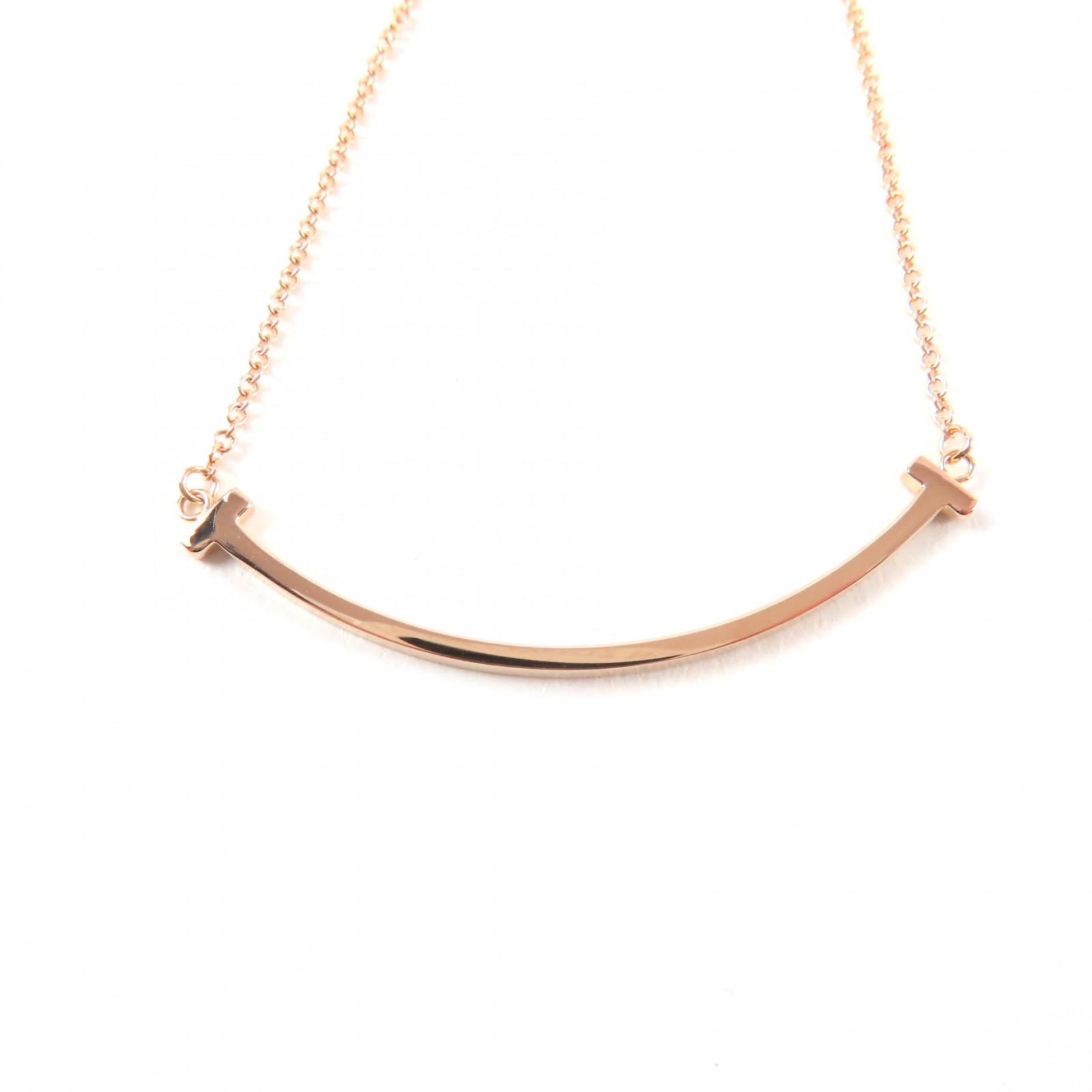 

Excellent TIFFANY&Co. Necklace Smile Pendant Small Pink gold 18K Women Used