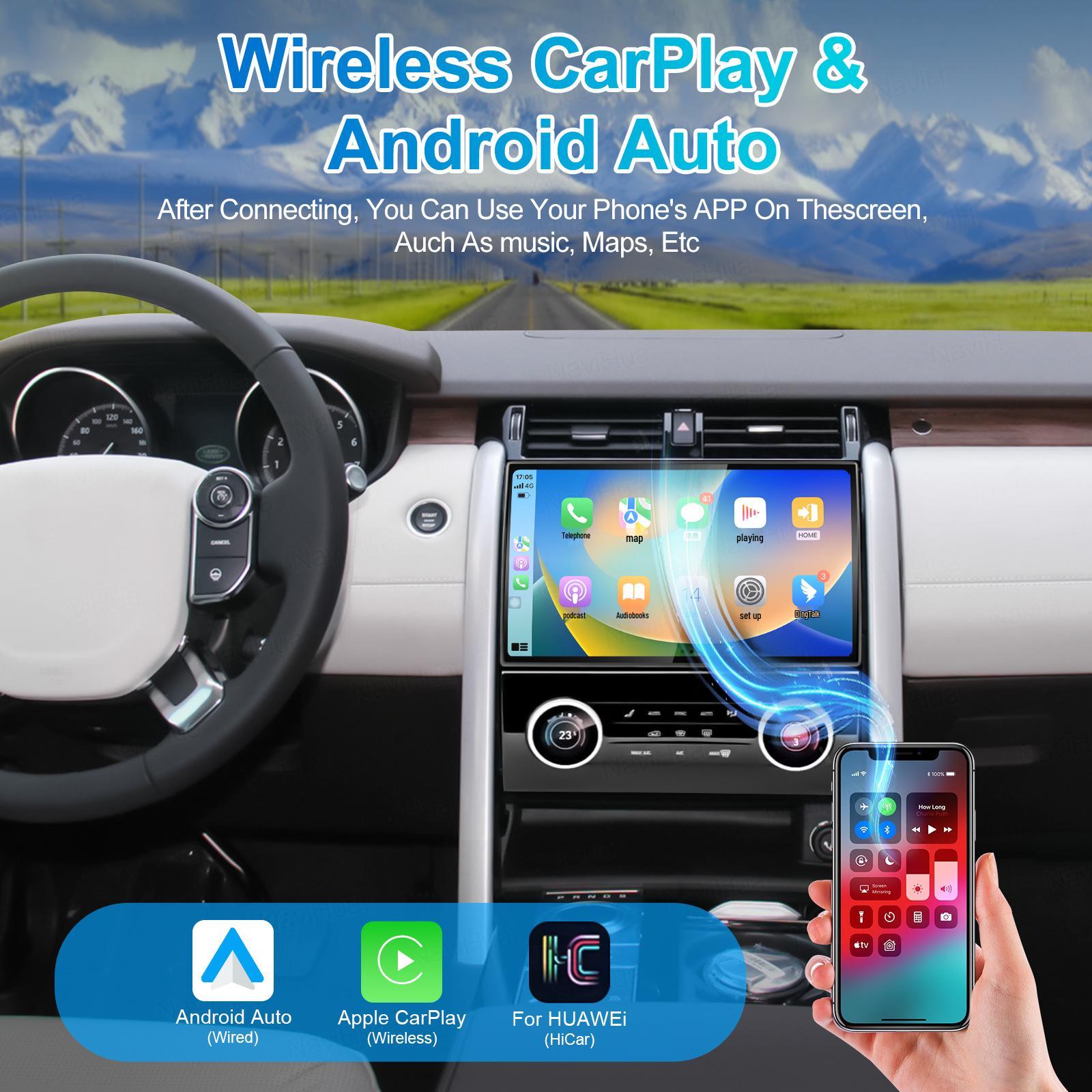 

Large Screen Central Control for Land Rover Discovery 5: Compatible with CarPlay & Android Navigation Qualcomm 8GB+128GB