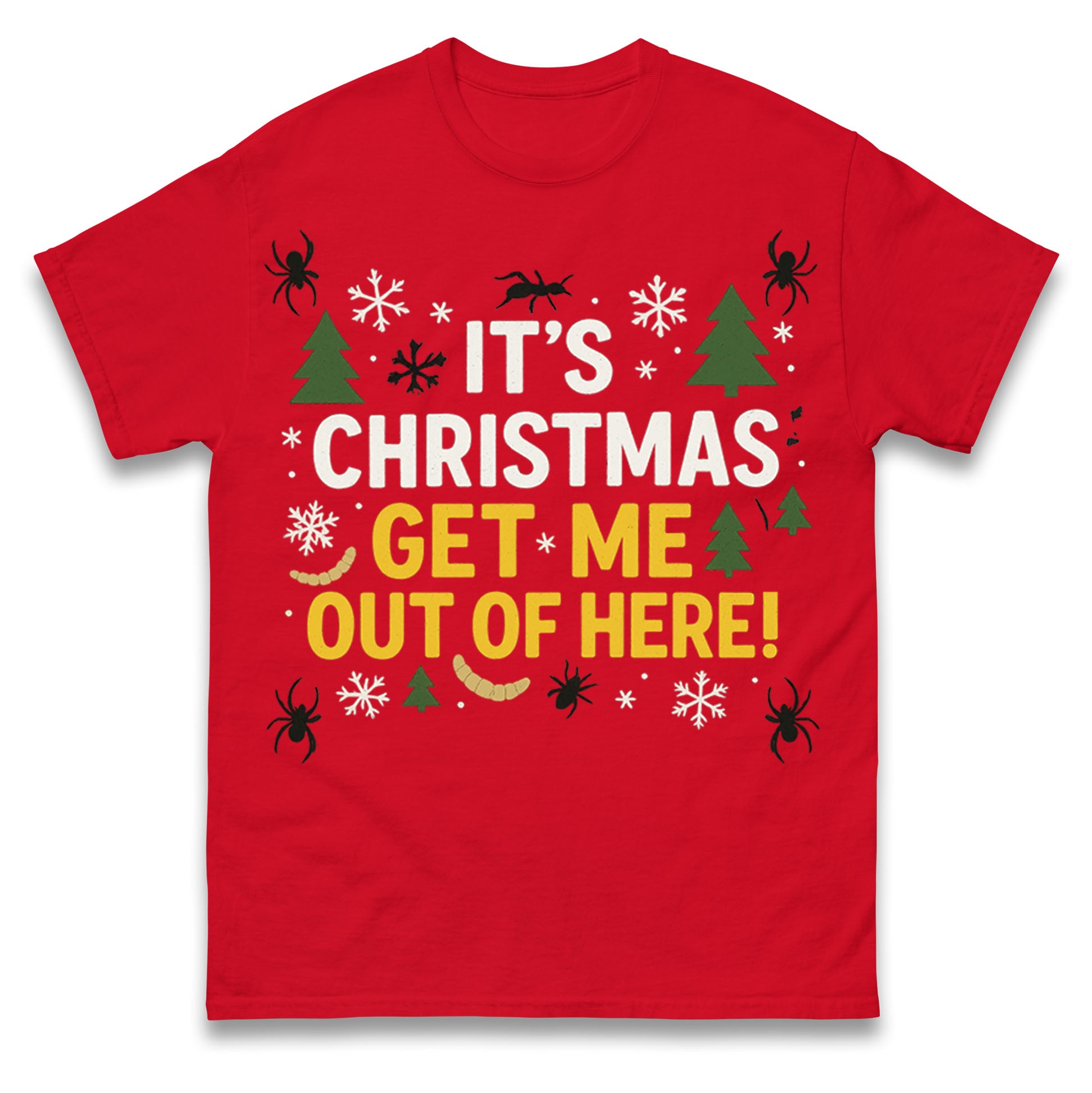 It’s Christmas Get Me Out Of Here I’m A Celebrity Christmas T Shirt Tshirt Mens Womens Unisex Tops Tees XL