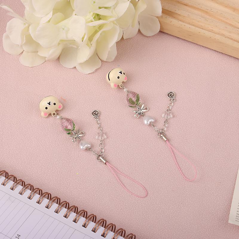 

Bear Pendant Beaded Phone Charm Y2K Fairy Core Keychain Cute Keychain Accessory Pendant Ornament