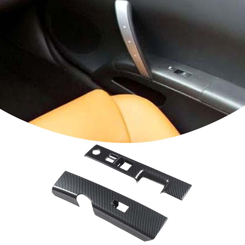 For Nissan 350Z Z33 2003-2006 LHD ABS Carbon Fiber Car Control Gear Shift Panel air outlet cover Rearview Mirror Cover Sticker