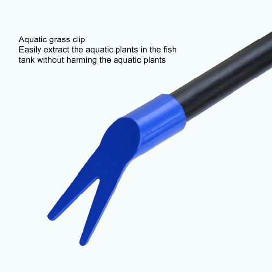 5 In 1 Fish Tank Glass Cleaning Brush Aquarium Tools Fishing Aquatic Grass Clip Scraper Long Handle Cleaning Set
