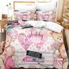 Teddy Bear Bedding Set Single Twin Full Queen King Size Plush Bear Bed Set Aldult Kid Bedroom Duvetcover Sets 3D Print 015