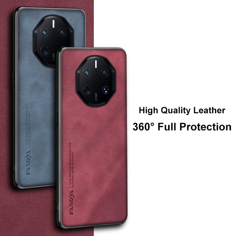 Luxury PU Leather Case For Huawei Mate 50 RS 30 40 Pro Plus Cover Matte Silicone Phone Case For Huawei Mate 10 20 RS 9 Pro 20X